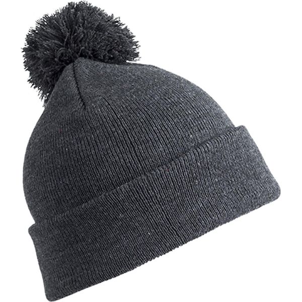 Result Winter Essentials RC028J | Junior Pom Pom Beanie Cappello Invernale Per Bambini - Colore: Grigio - Taglia: Unica-image