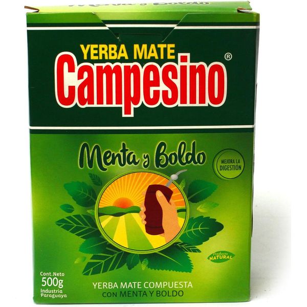 Yerba Mate Campesino Menta Y Boldo 500G - Tisana Alla Menta E Alle Erbe 0,5Kg - Tè Yerba Mate Dal Paraguay-image