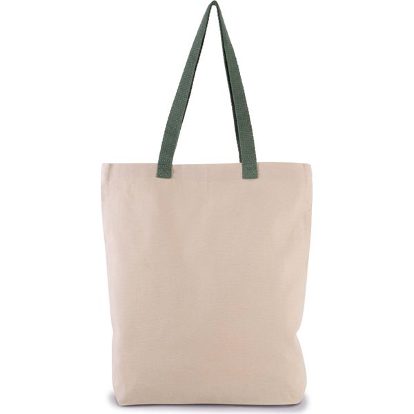 Borsa Shopping Kimood Con Soffietto E Manico Colorato A Contrasto-image