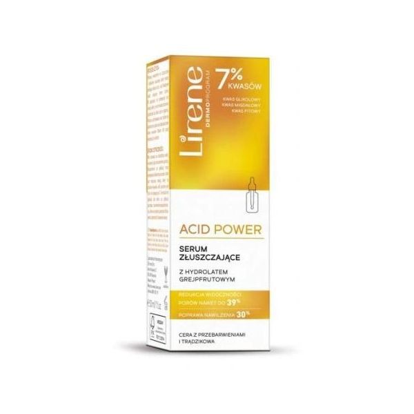 Lirene Acid Power Serum Siero Esfoliante Per Pelle Con Discromie E Acne Siero Peeling Per Ringiovanire La Pelle Del Viso Per Pelli Problematiche 30 Ml-image