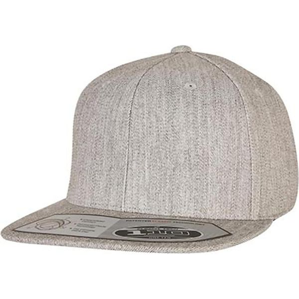 Flexfit 110 | 110 Fitted Snapback Cap / Berretto / Beanie / Cappello - Colore: Heather Grey - Taglia: Unica-image