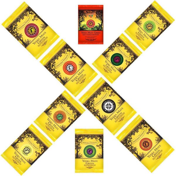 Tè Yerba Mate Mate Verde Set 10X50G - Set Del Miglior Yerba Mate Brasiliano 10 Bustine Da 50 Grammi - Senza Aggiunta Di Aromi Artificiali-image