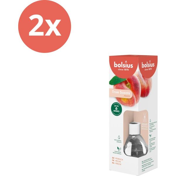 Bolsius - True Scents - Bastoncini Profumati - 60 Ml - Pesca - Confezione Risparmio - 2 Pezzi-image
