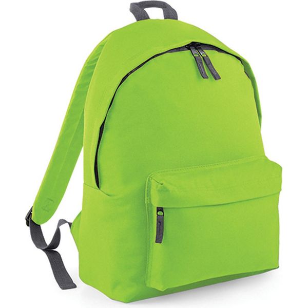 Bagbase BG125 | Zaino / Rucksack Originale | 31 X 42 X 21 Cm - Colore: Verde Lime/Grigio Grafite - Dimensioni: 31 X 42 X 21 Cm-image