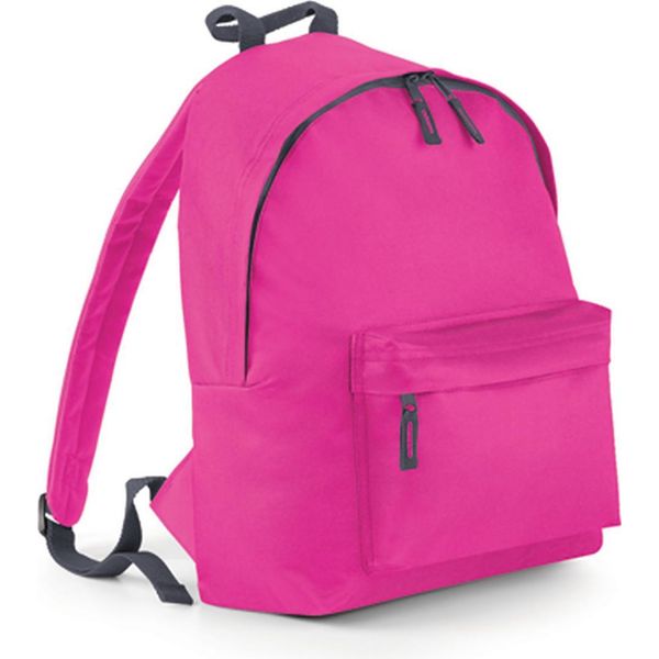 Bagbase BG125J | Zaino Junior Fashion Kids | 28 X 38 X 19 Cm - Colore: Fucsia/Grigio Grafite - Dimensioni: 28 X 38 X 19 Cm-image