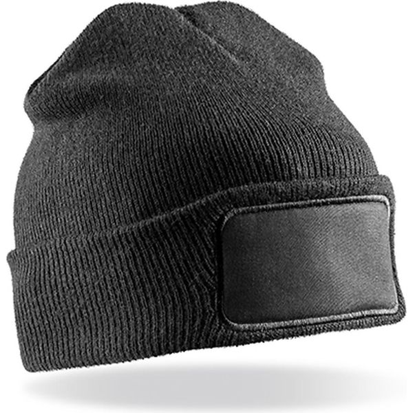 Result Genuine Recycled RC927X | Recycled Double Knit Printers Beanie - Farbe: Nero - GrößE: Taglia Unica-image