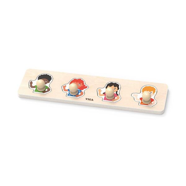 Viga 44536 Primo Puzzle Con Maniglie - Colori Della Pelle-image