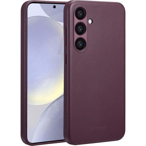 Samsung Galaxy S24 Plus Sleeve - Vera Pelle - Custodia Rigida/Copertura Posteriore Accezz - Viola-image