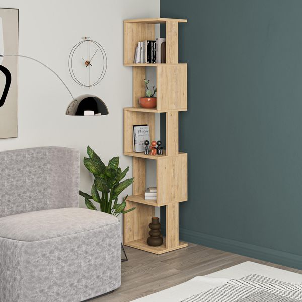 Decortie Piri Libreria Moderna, Rovere, 35 X 30 X 161 Cm-image