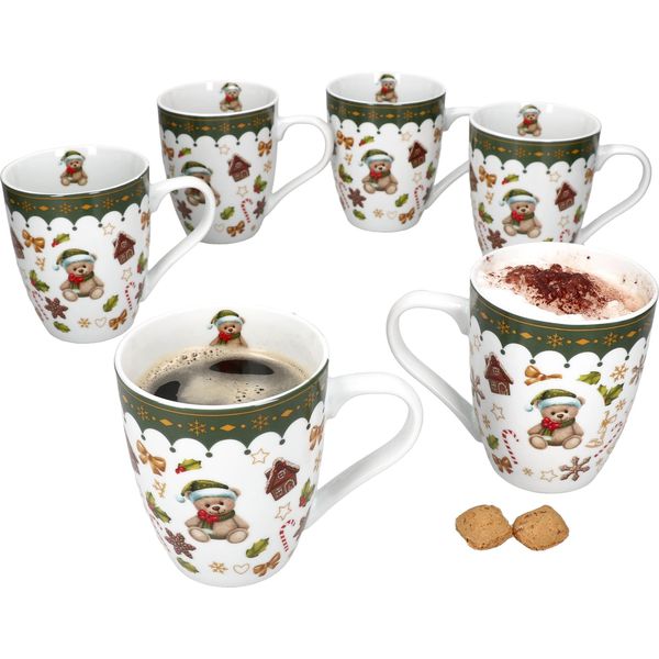 Mambocat Friend Set Di 6 Tazze Da Caffè 480 Ml In Porcellana Tazze Di Natale-image