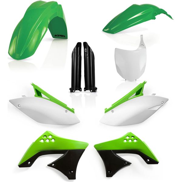 Kit Carene 9 Pezzi Acerbis Modello 2009 Verde/Bianco Per Kawasaki Kx 450 F-image