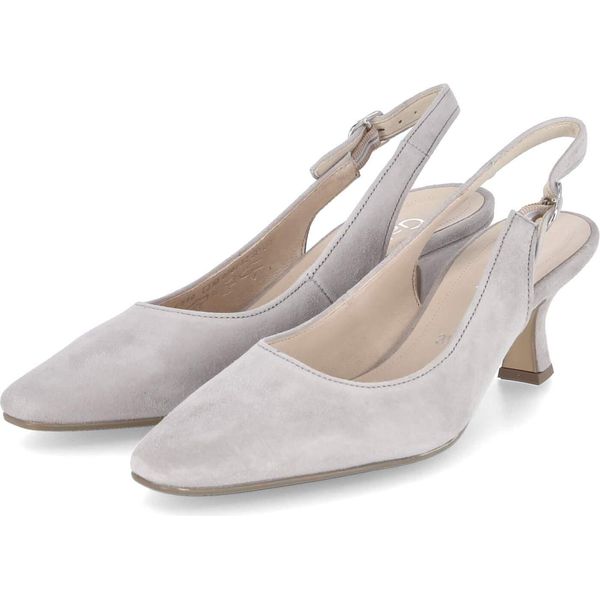 Gabor Decolletè Da Donna In Pelle Scamosciata Grigio Chiaro Dimensioni: 37,5-image