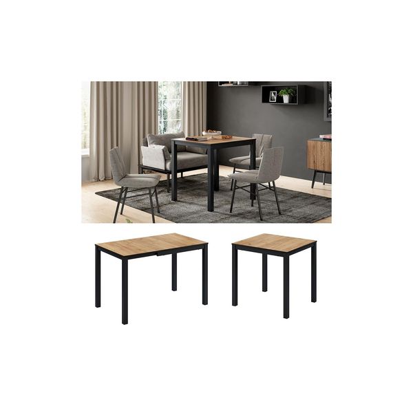 Vicco Esstisch Granny Eiche Anthrazit 120 X 70 Cm Ausziehbar-image
