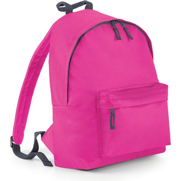 Bagbase BG125 | Zaino / Rucksack Originale | 31 X 42 X 21 Cm - Colore: Fucsia/Grigio Grafite - Dimensioni: 31 X 42 X 21 Cm-image