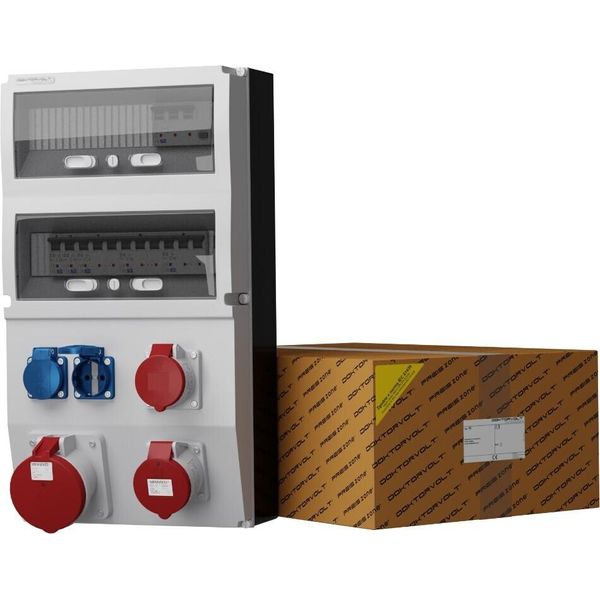 Distributore Di Potenza Ext-S/Fi 63A 32A 16A 2X230V Mennekes Doktorvolt® 0847-image