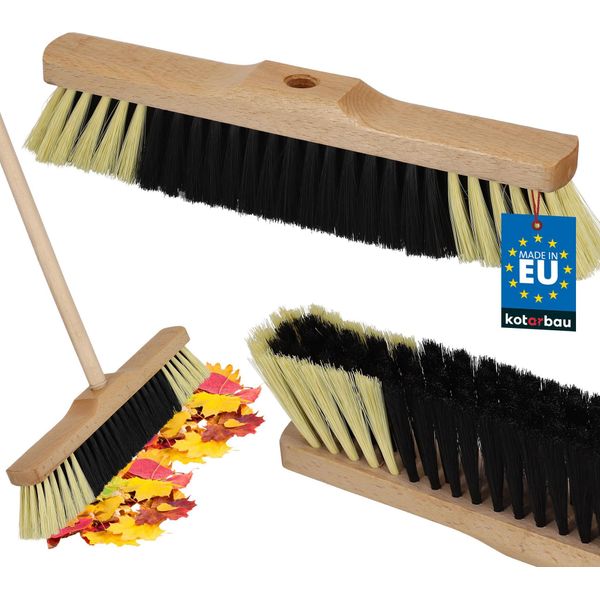 Kotarbau® Scopa Da Esterno Spazzolone Per Pavimenti 35 Cm Marrone Scopettone Industriale Scopa Industriale Per Esterni E Interni Senza Manico-image