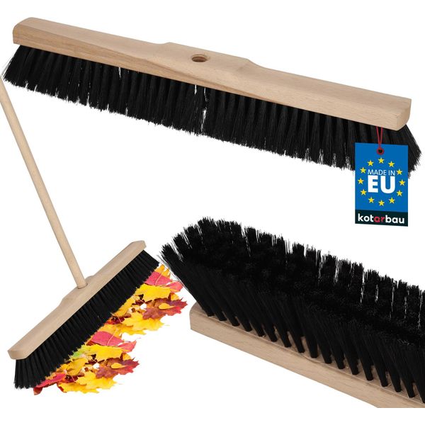 Kotarbau® Scopa Da Esterno Spazzolone Per Pavimenti 50 Cm Marrone Scopettone Industriale Scopa Industriale Per Esterni E Interni Senza Manico-image