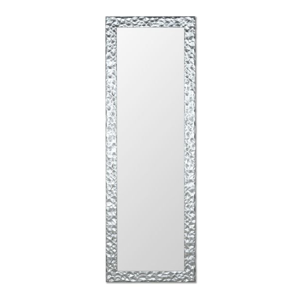 Mo.Wa Specchio Da Parete Moderno A Figura Intera 46X141 Con Cornice Decorativa Specchio In Legno Specchio Da Corridoio Argento Specchio Soggiorno Camera Da Letto Bagno I-image