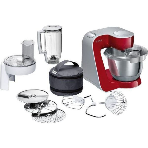 Bosch MUM58720 Robot Da Cucina 1000 W 3,9 L Grigio Stainless Steel Rosso-image