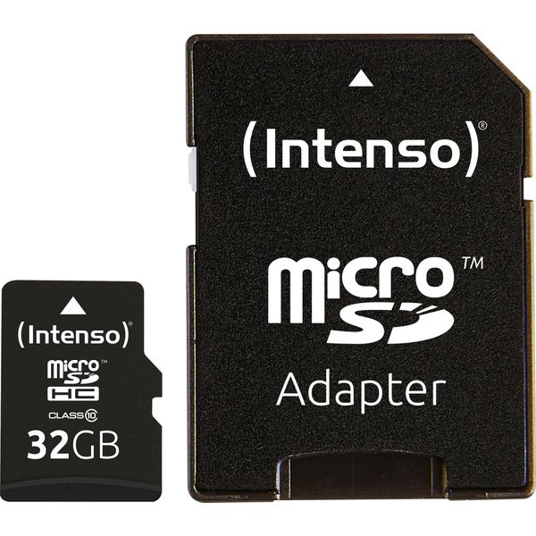 Intenso Premium - Scheda Di Memoria Flash (Adattatore Microsdhc/Sd Incluso) - 32 Gb - Uhs Classe 1 / Classe 10 - Microsdhc UHS-I-image