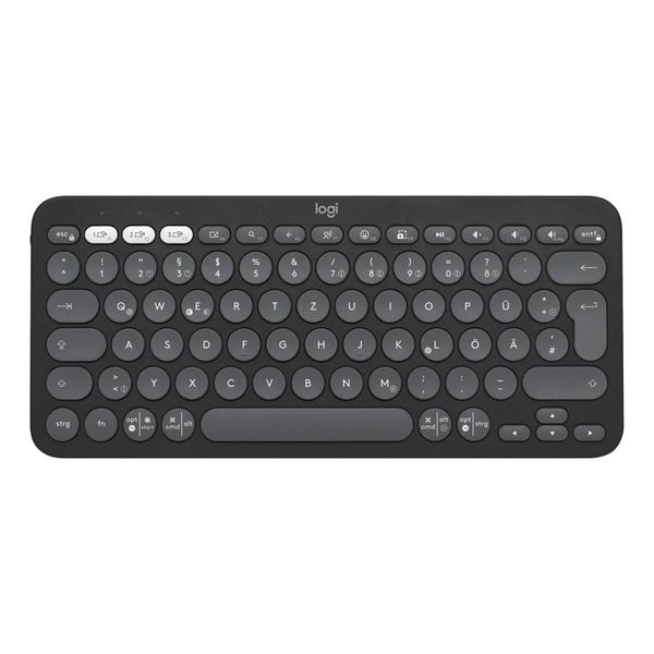 Logitech Pebble Keys 2 K380S - Tastiera - Senza Fili - Bluetooth Le - Qwertz - Tedesco - Grafite Tonale (920-011795)-image
