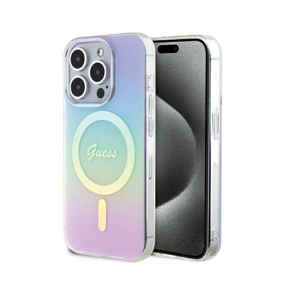 Guess Guhmp15Lhitsu Custodia Rigida Per Iphone 15 Pro 6.1 Fioletowy/Purple Iml Iridescente Magsafe-image