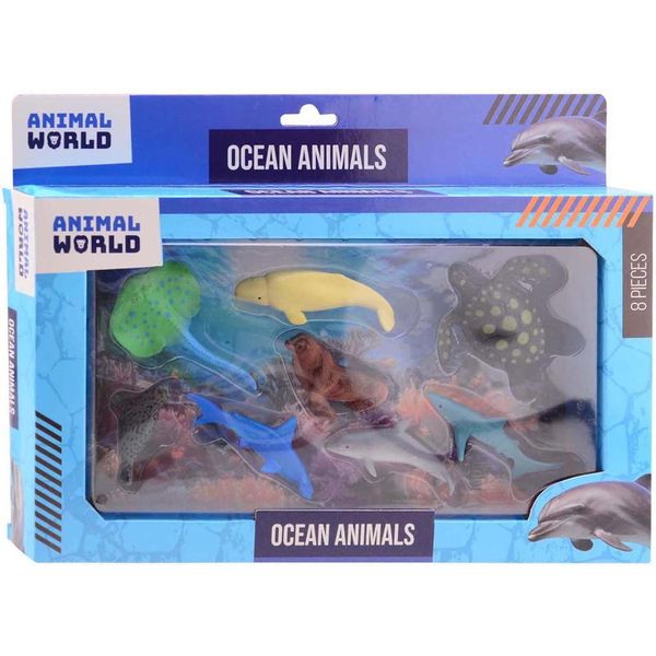 Johntoy Animali Marini – Set Di Gioco, 8 Pezzi.-image