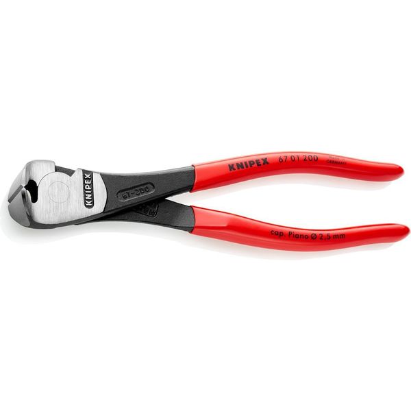 Taglierina Diagonale Knipex Kraft Lunghezza 200 Mm Manici Lucidi Rivestiti In Plastica Sb - 67 01 200 Sb-image