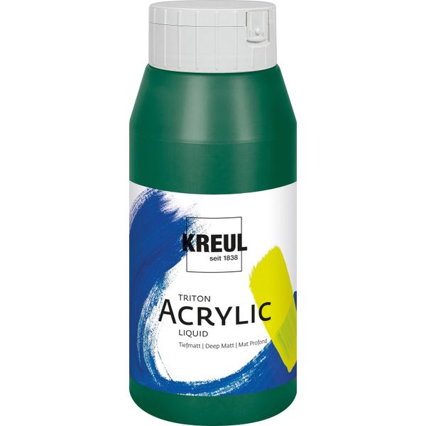 Kreul 17013 Kreul Pittura Acrilica Solo Goya Triton, Verde Scuro, 750 Ml-image