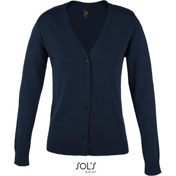 Sols 90012 | Golden Donna Cardigan Lavorato A Maglia Con Scollo A V - Colore: Navy - Taglia: Xl-image