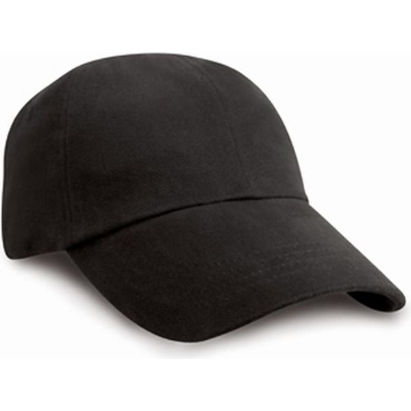 Result Headwear RC024X | Berretto / Cappello A Basso Profilo In Cotone Spazzolato Pesante - Colore: Nero - Taglia: Unica-image