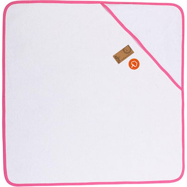 A&R 892.50 | Babiezz All-Over Sublimazione Asciugamano Con Cappuccio 75 X 75 Cm - Colore: Bianco/Rosa - Dimensioni: 75 X 75 Cm-image