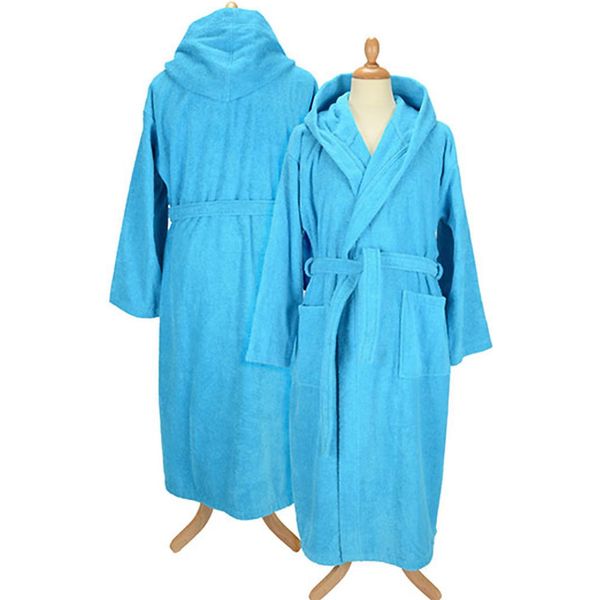 A&R 026.50 | Accappatoio Da Uomo Con Cappuccio Accappatoio Con Cappuccio - Colore: Blu Acqua - Taglia: L/Xl-image