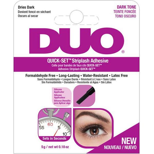 Duo Quick Set Striplash Adhesive Colla Di Tonalità Scura Per Ciglia Artificiali Con Pennello 5 G-image