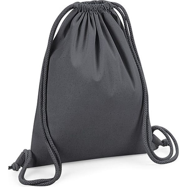 Westford Mill W260 | Borsa Da Ginnastica In Cotone Organico Premium, 37 X 46 Cm - Colore: Grigio Grafite - Dimensioni: 37 X 46 Cm-image