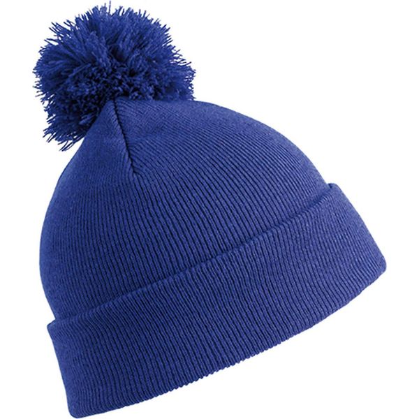 Result Winter Essentials RC028X | Ladies Pom Pom Beanie - Dimensioni: Circa 20 X 22 Cm - Colore: Royal - Taglia: Unica-image