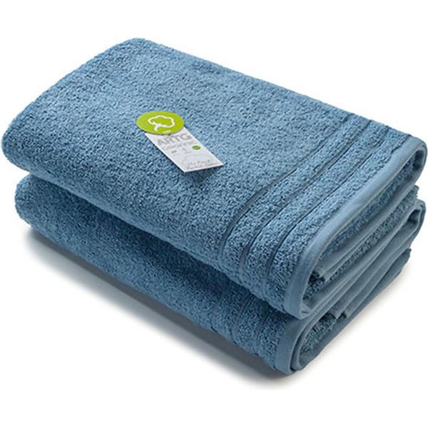 A&R AR504 | Asciugamano Da Bagno In Cotone Organico - 70 X 140 Cm - Colore: Blu Jeans - Dimensioni: 70 X 140 Cm-image