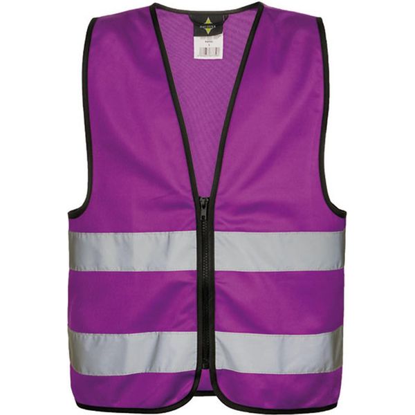 Korntex Kwrx | Gilet Di Sicurezza Per Bambini Con Cerniera EN1150 - Colore: Viola - Taglia: Xs (3-6 Anni)-image