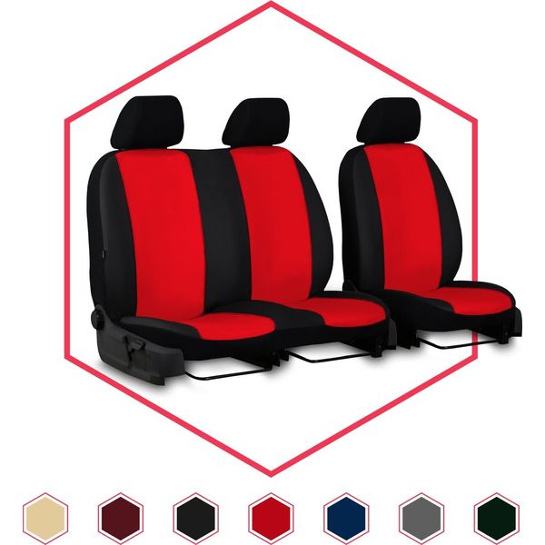 Coprisedili Auto Coprisedili Universali Per Fiat Ducato Ii Fino A 06 Rosso 1+2 Bus-image