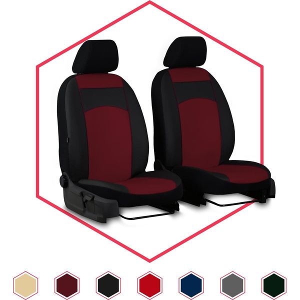 Coprisedili Auto Coprisedili Universali Per Opel Movano I Rosso Scuro 1+1 Bus-image