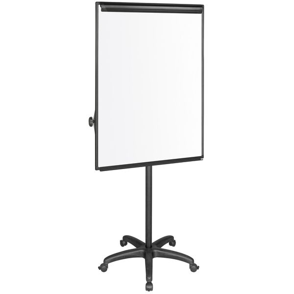 Q-Connect® KF04160 Lavagna A Fogli Mobili - 70 X 100 Cm, Bianco/Grigio, Base A Stella Con Rotelle-image
