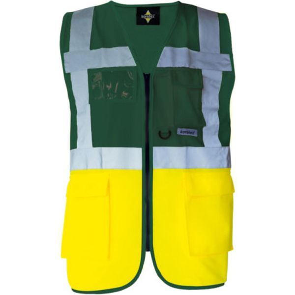 Korntex Kxmf | Gilet Di Segnalazione Multifunzione Executive - Colore: Verde Paramedico/Giallo Segnale - Taglia: Xl-image