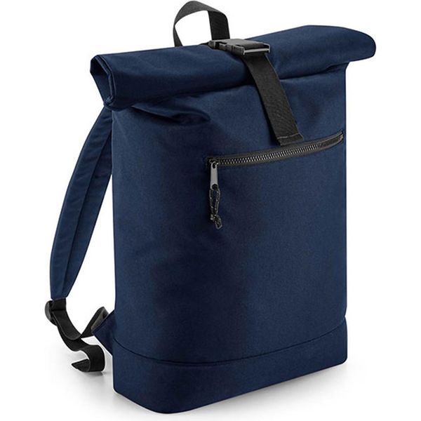 Bagbase BG286 | Zaino Roll-Top Riciclato, 32 X 44 X 13 Cm - Colore: Navy - Dimensioni: 32 X 44 X 13 Cm-image
