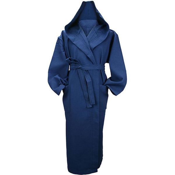 A&R 028.50 | Robezz® Accappatoio In Cialda Con Cappuccio Accappatoio Con Cappuccio - Colore: French Navy - Taglia: S/M-image