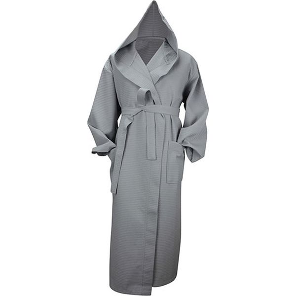 A&R 028.50 | Robezz® Accappatoio In Cialda Con Cappuccio Accappatoio Con Cappuccio - Colore: Grigio Chiaro - Taglia: Xs-image