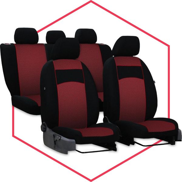 Coprisedili Auto Coprisedili Universali Per Hyundai Getz Auto Set Di 3 Rosso-image