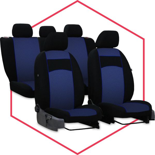 Coprisedili Auto Coprisedili Universali Per Fiat Punto I Passeggero Auto Set Di 3 Blu-image