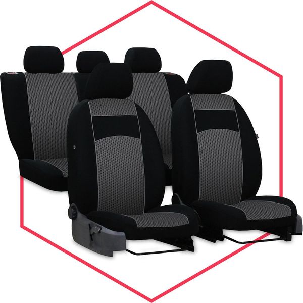 Coprisedili Auto Coprisedili Universali Per Hyundai Elantra I Passeggero Auto Set Di 3 Grigio-image