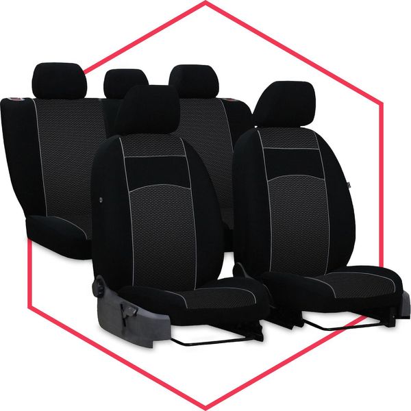 Coprisedili Per Auto Coprisedili Universali Per Fiat Sedici Passeggeri Set Di 3 Nero-image