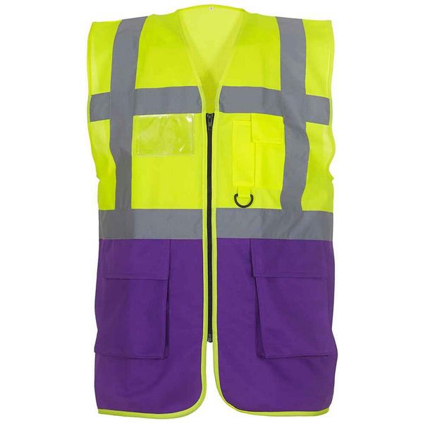Yoko - Gilet "Executive"" Per Uomo/Donna Unisex PC5507 (3XL) (Giallo/Viola)"-image